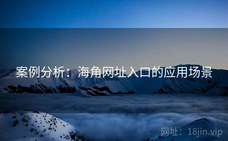 案例分析:海角网址入口的应用场景