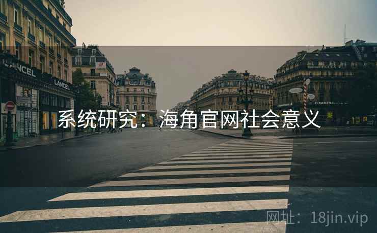 系统研究:海角官网社会意义